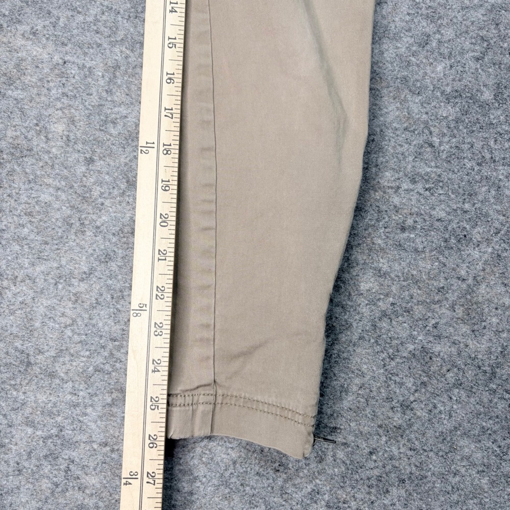 Athleta Khaki Ankle Pants Women Organic Cotton Blend Casual Zipper Detail size 2 - Picture 8 of 8